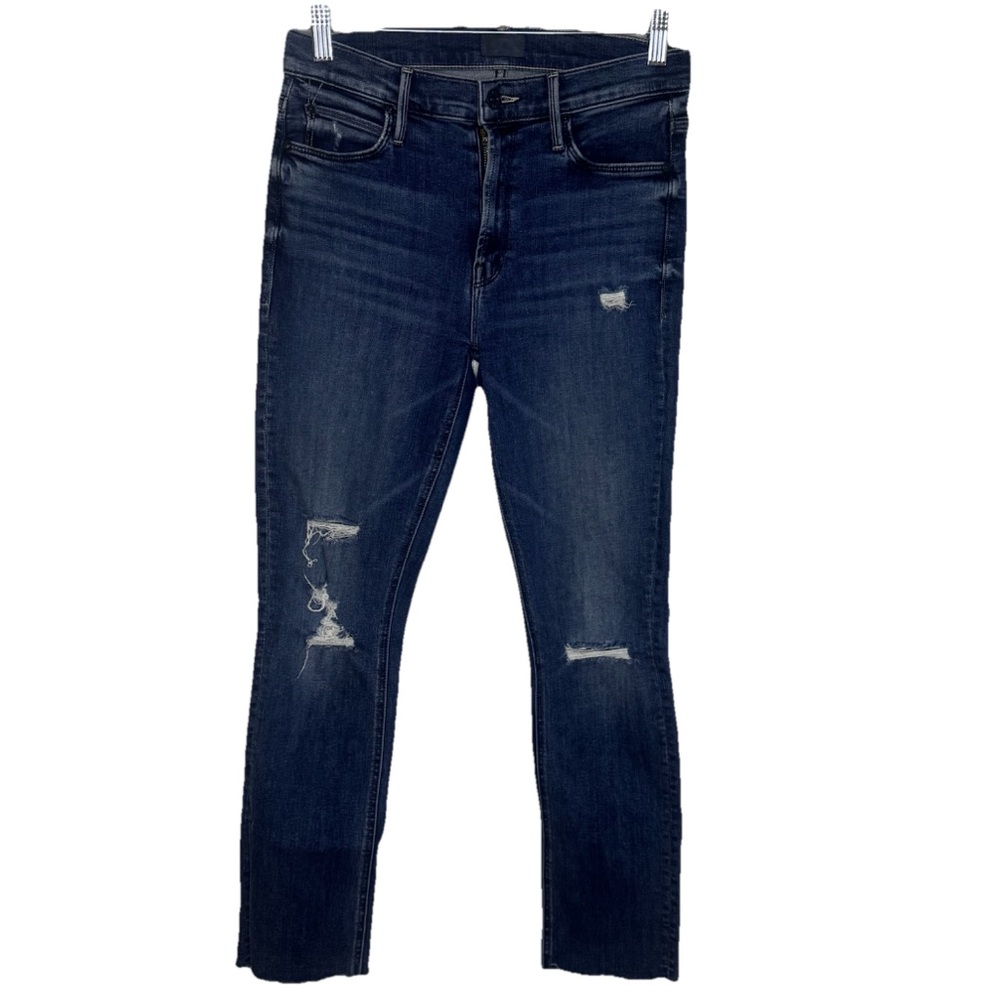 Mother The Mid Rise Dazzler Ankle Fray Jeans